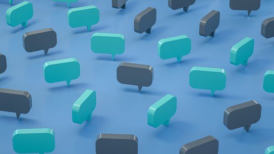 3d rendering of Speech Bubbles Background.