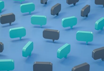 3d rendering of Speech Bubbles Background.